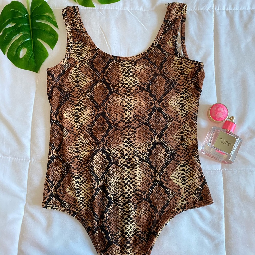 High Rise Snakeskin Bodysuit